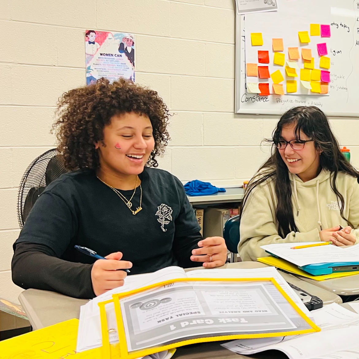  6th graders in ELA class analyzing an excerpt